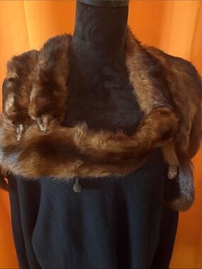 Vintage Brown Mink Fur Stole